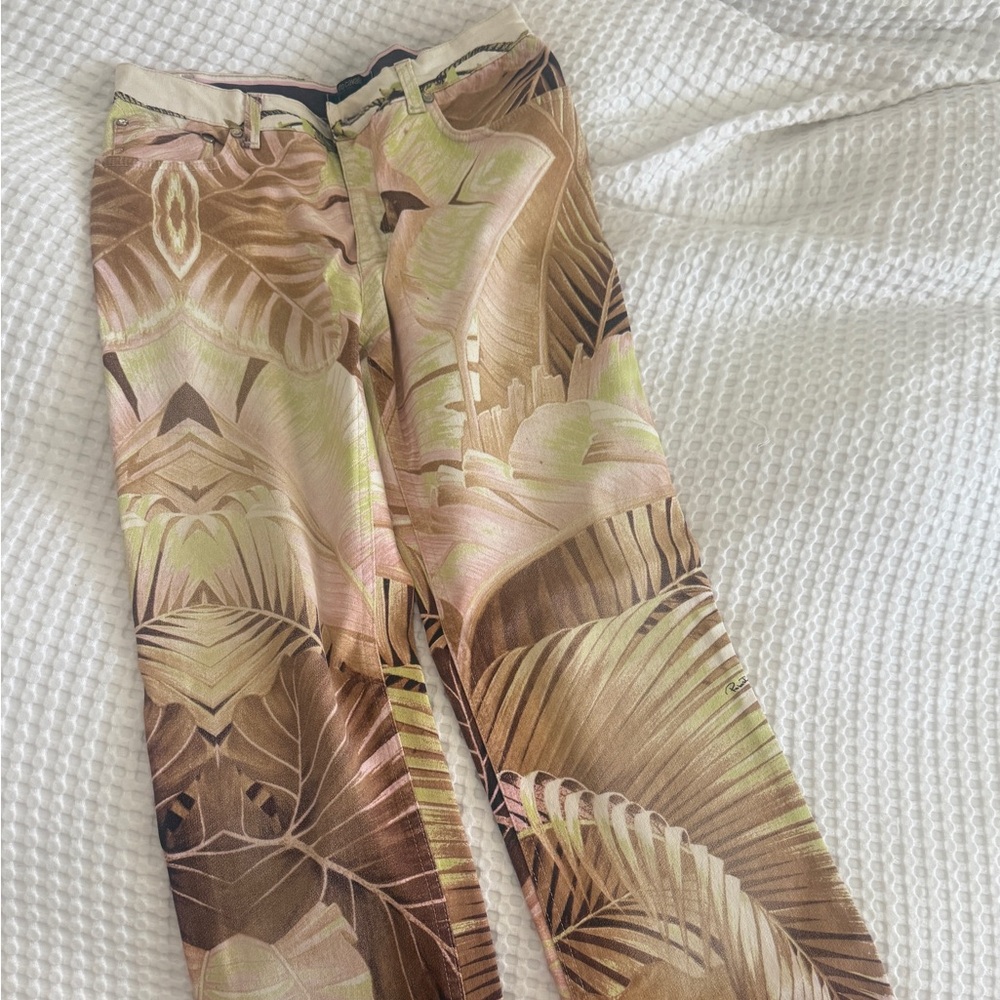 Roberto Cavalli Multicolor Patterned Leggings